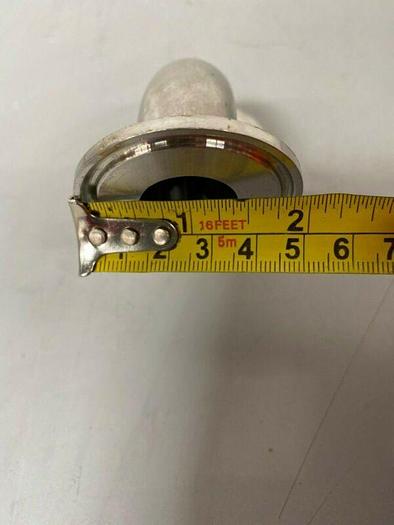 Used Stainless Steel 90 Degree 3" L Angle w/ 2" OD Sanitary Fittings