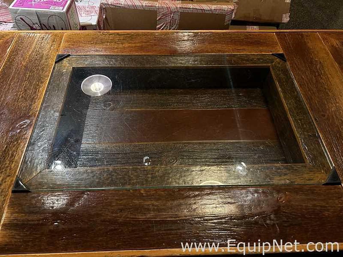 Used Wooden Counter with Inbuilt Display