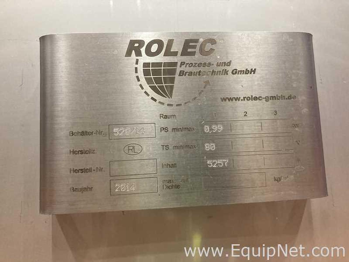 Used 5257 Lt - 44 BBL Rolec Agitated Yeast Storage And Propagation Tank