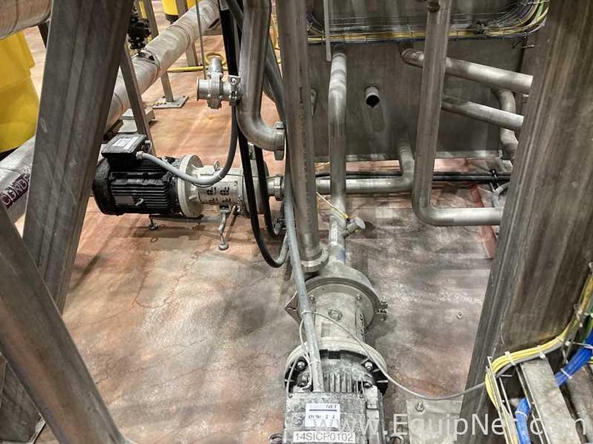 Used Interconnecting Stainless Steel Piping Board With Two Centrifugal Pumps