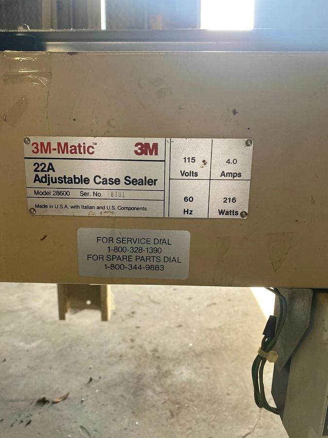 Used 3M-MATIC-Case Sealing Tape System