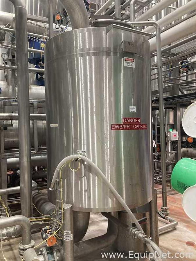 Used 2100 Lt - 17.8 BBL Rolec Stainless Steel Caustic Tank