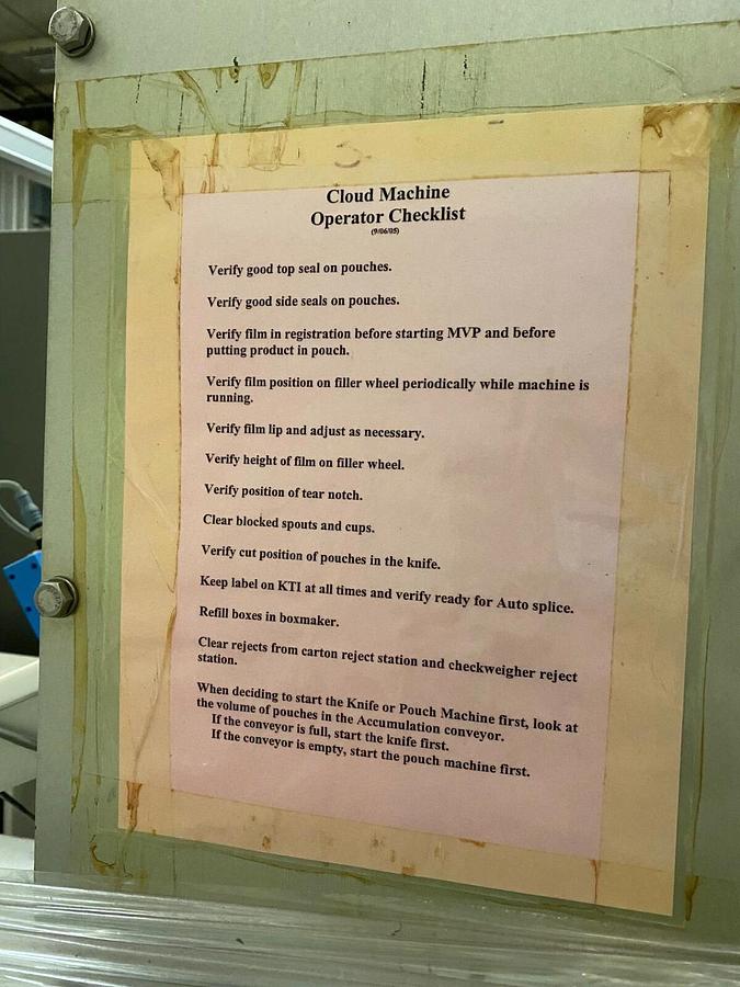 Used CLOUD-Horizontal Form Fill and Seal Pouch Machine