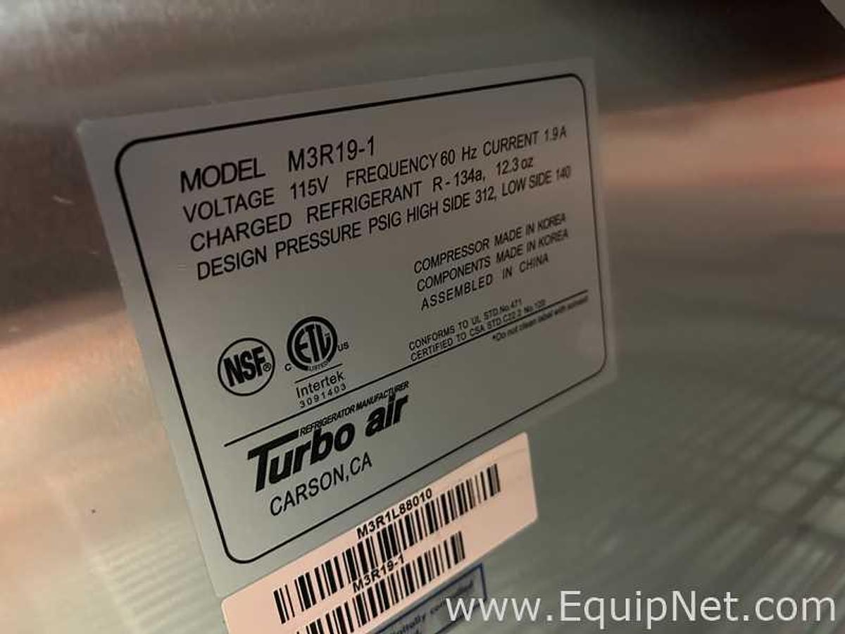 Used Turbo Air M3R19-1 Stainless Steel Refrigerator