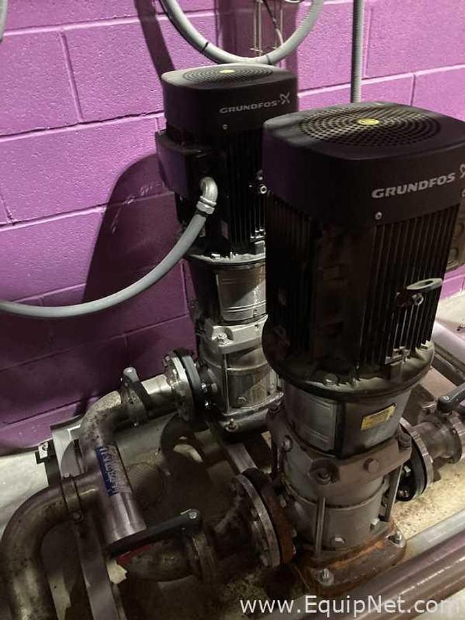 Used Grundfos CRN45-1A-F-G-E-H00E 10 HP Sanitary Stainless Centrifugal Pump