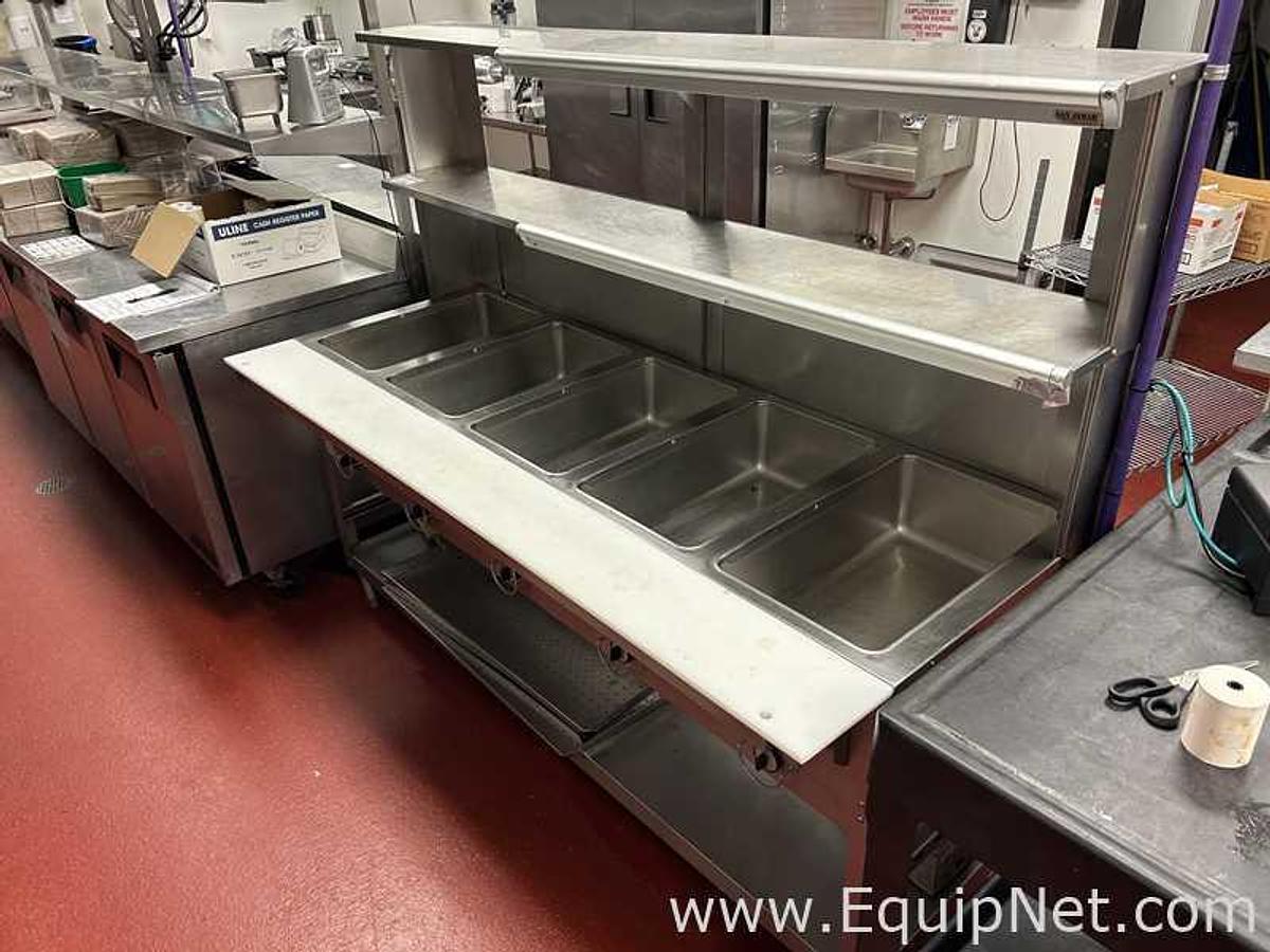 Used San Jamar Warming Station in Stainless Steel with 5 Compartments