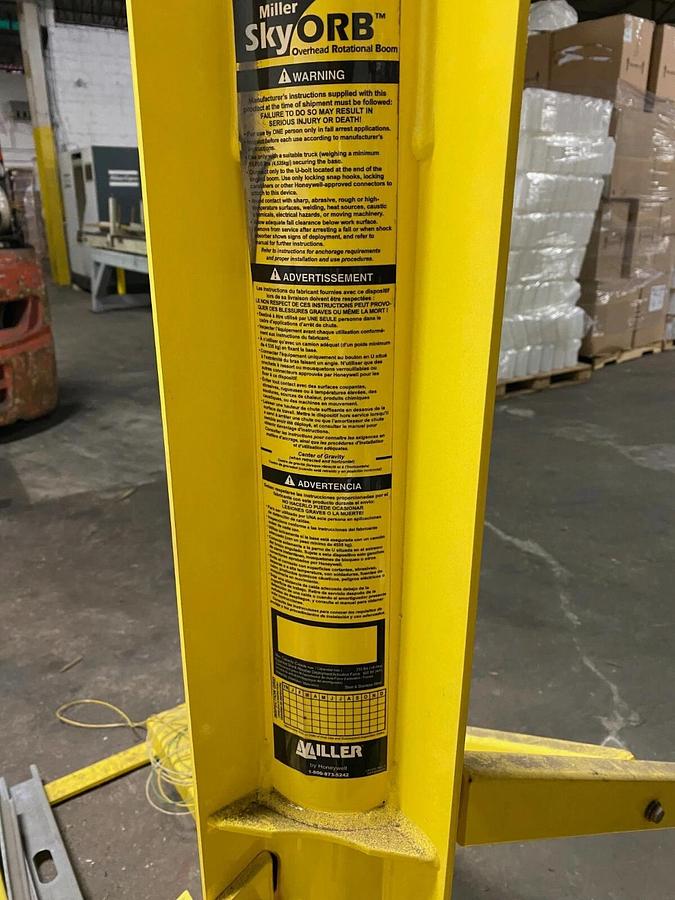 Used Miller Sky Orb Overhead Rotational Boom Anchor