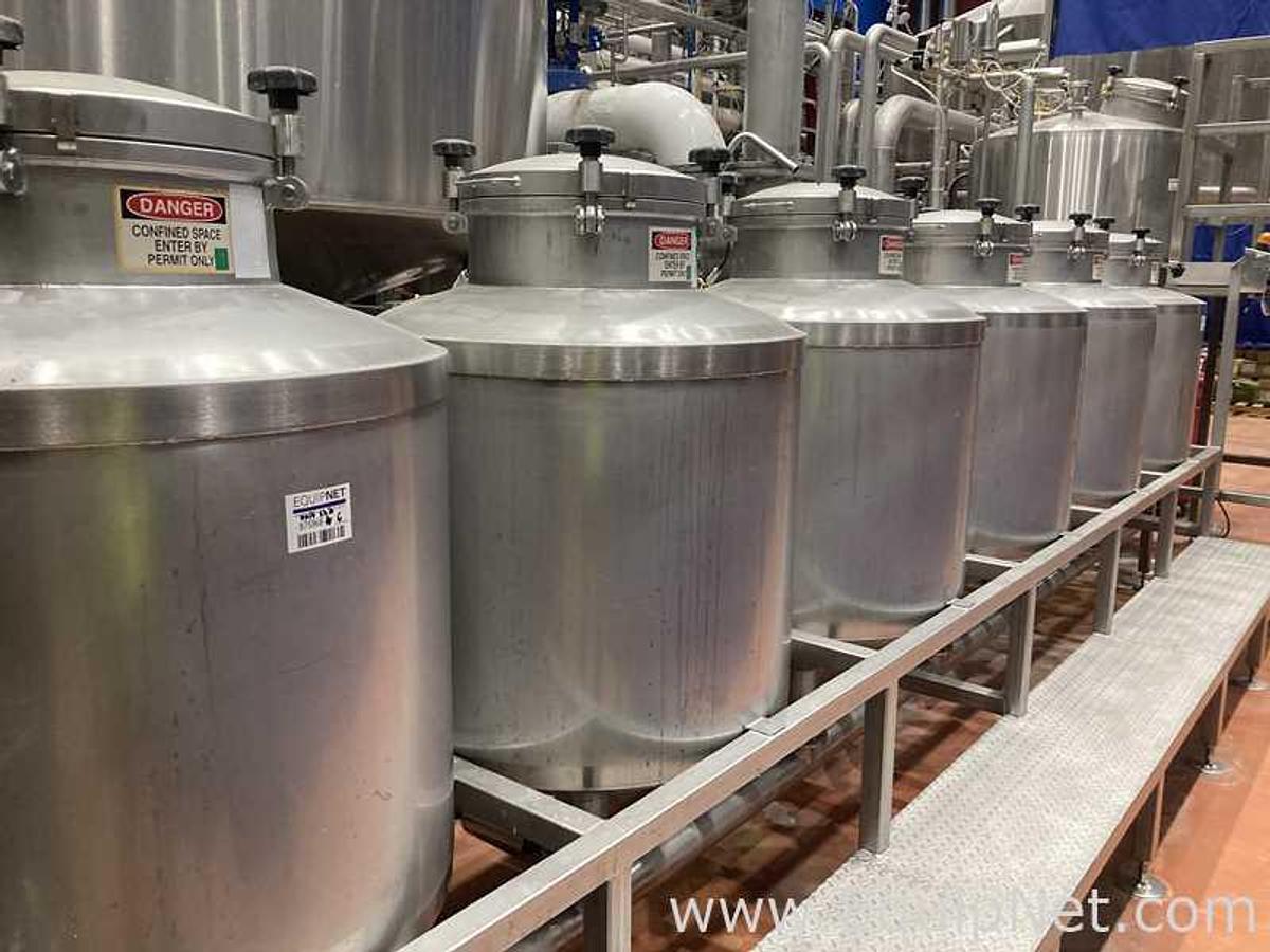 Used 350 Lt - 2.9 BBL Stainless Steel Hop Dosing System Composed Of 6 Tanks