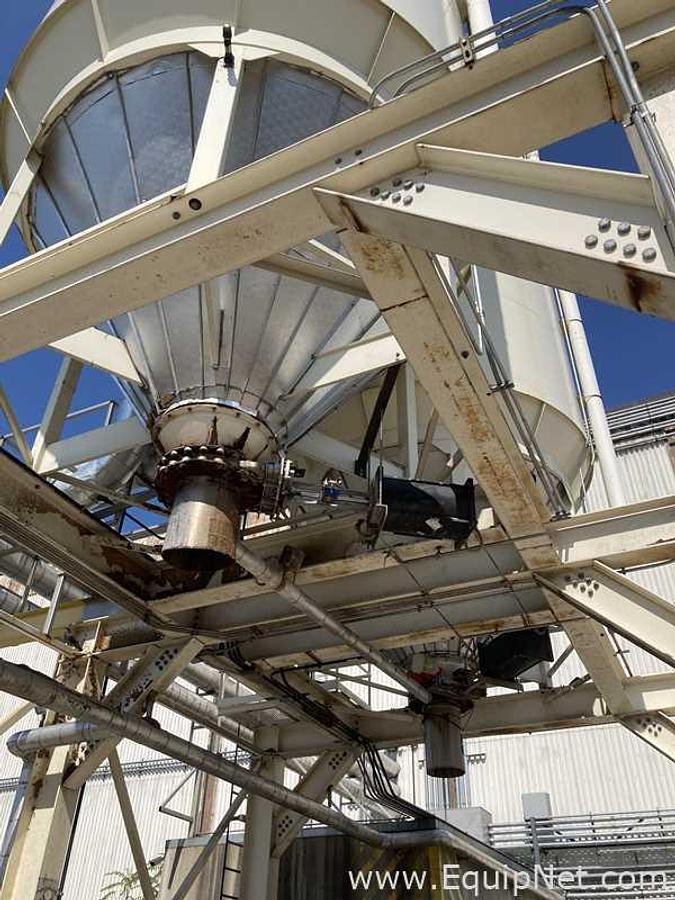 Used Lot of Two Meridian 3000 Cu. Ft. Spent Grain Silos