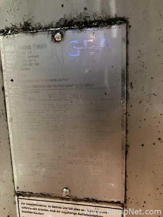 Used GEA Ecoflex UT20 CDL C10 Stainless Steel Plate Heat Exchanger