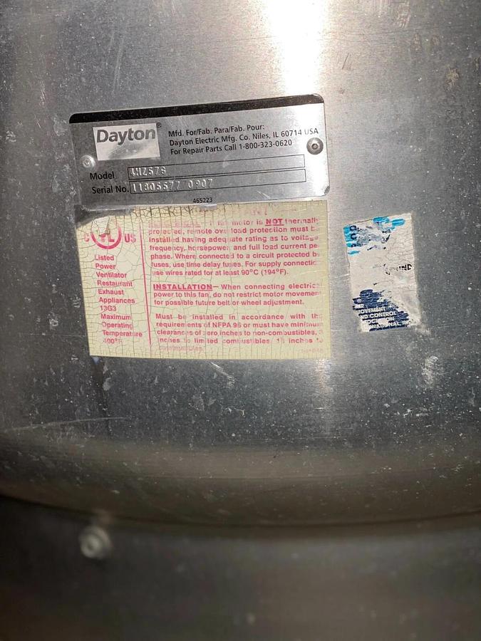 Used DAYTON-Upblast Ventilator