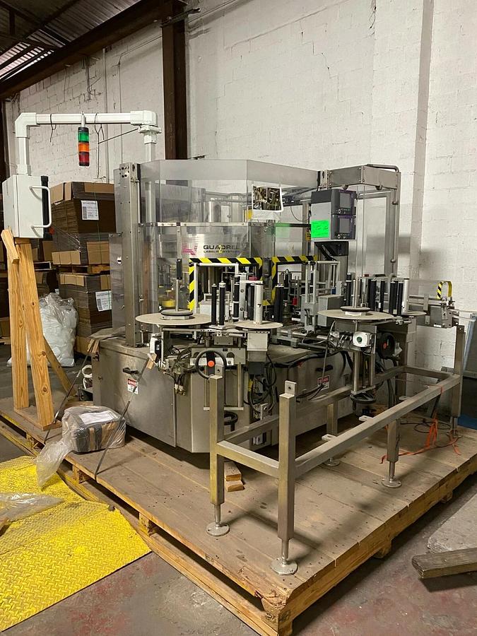 Used Quadrel Labeling System Rotary Labeler