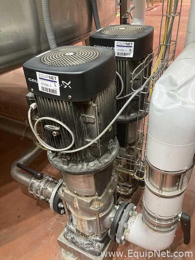 Used Lot Of Four Grundfos Centrifugal Vertical Pumps