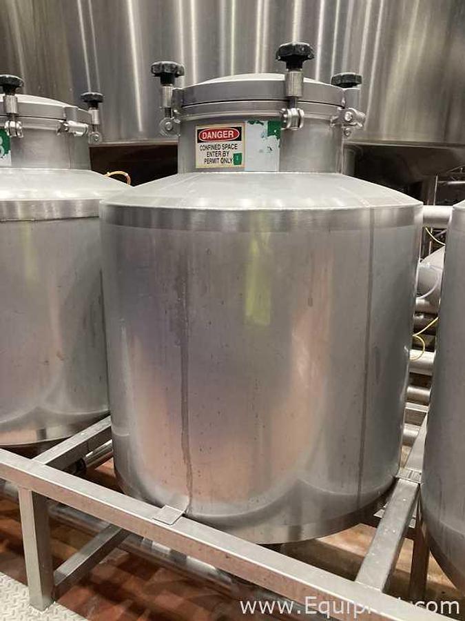 Used 350 Lt - 2.9 BBL Stainless Steel Hop Dosing System Composed Of 6 Tanks