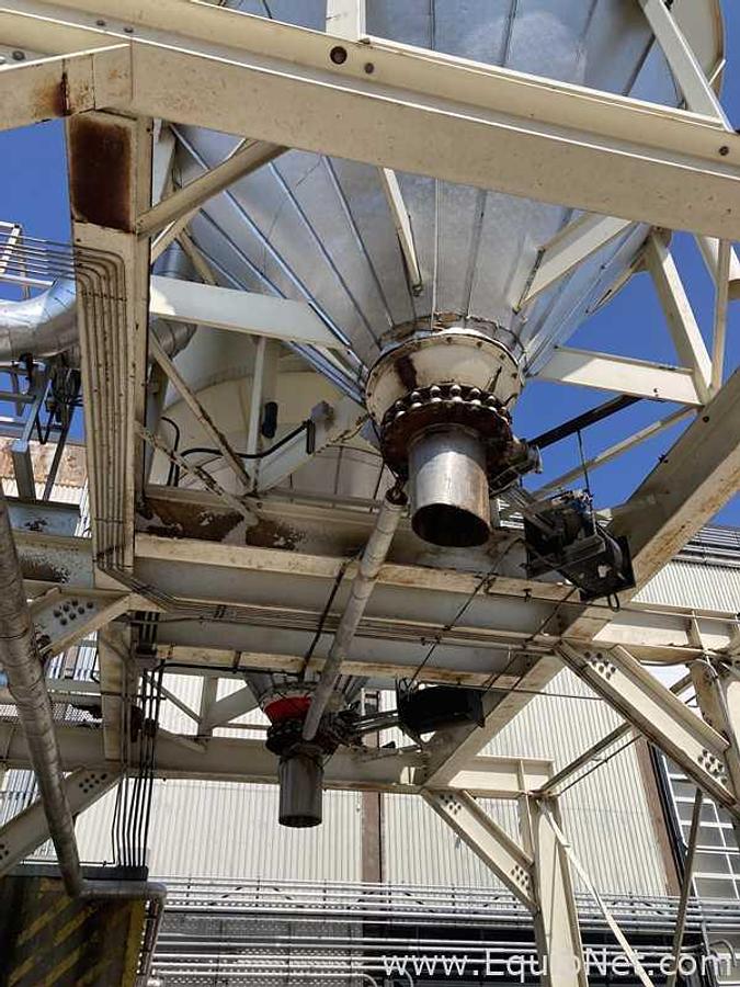 Used Lot of Two Meridian 3000 Cu. Ft. Spent Grain Silos