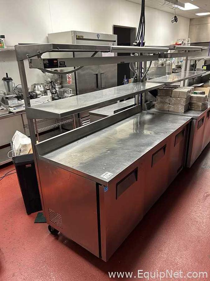 Used True TWT-72 Worktop Refrigerator 72 in 3 Sections 3 Doors