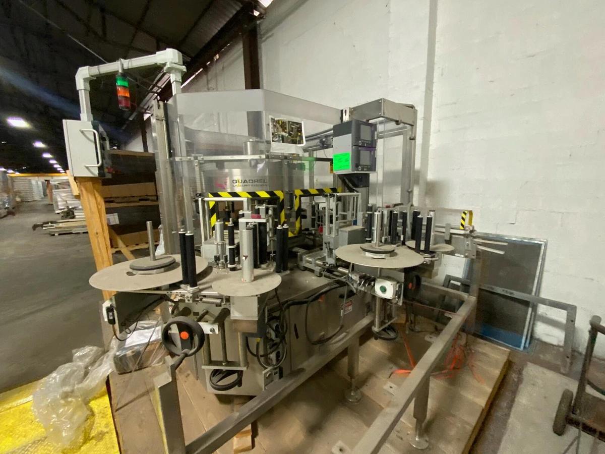 Used Quadrel Labeling System Rotary Labeler