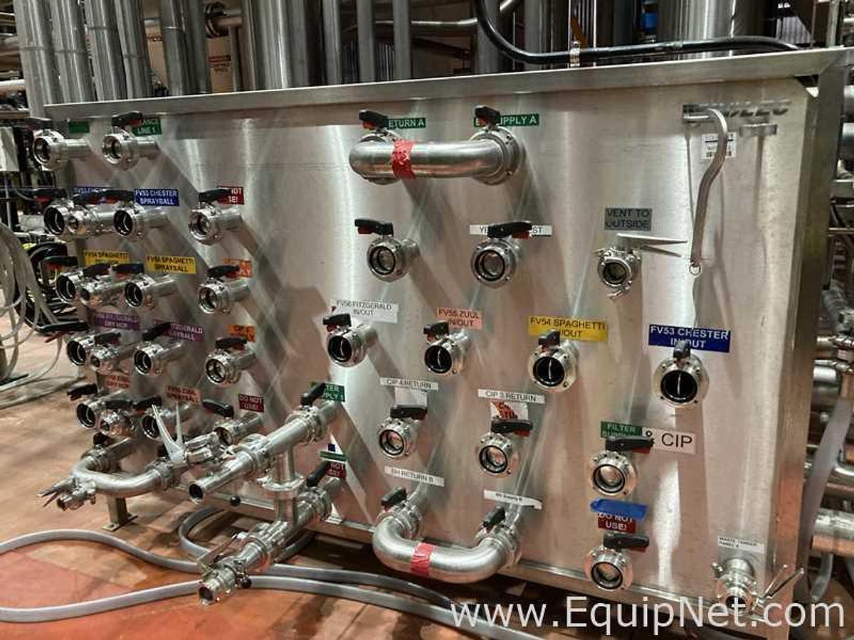 Used One Lot Of Three Rolec 8 Foot Stainless Steel Vessel Manifold Panels