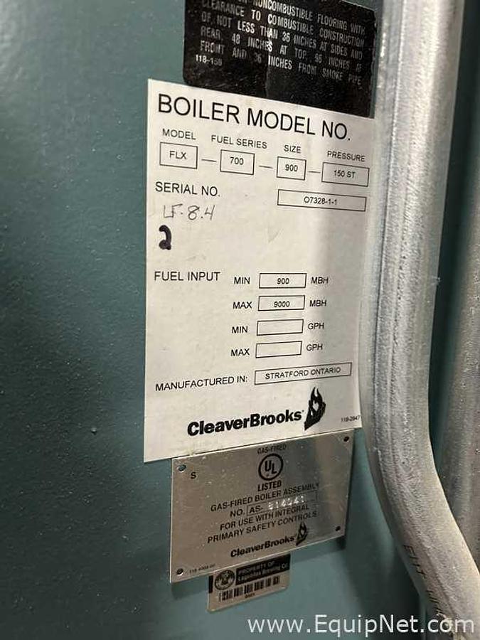 Used Cleaver Brooks FLX-700-900-150ST Gas Fired Boiler