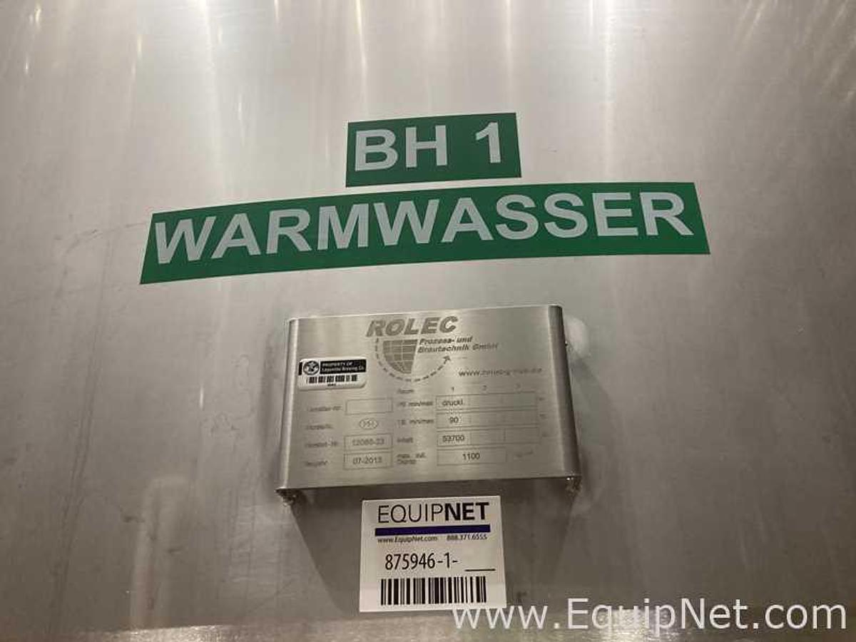 Used 53.700 Lt - 457 BBL Rolec Stainless Steel Hot Water Tank