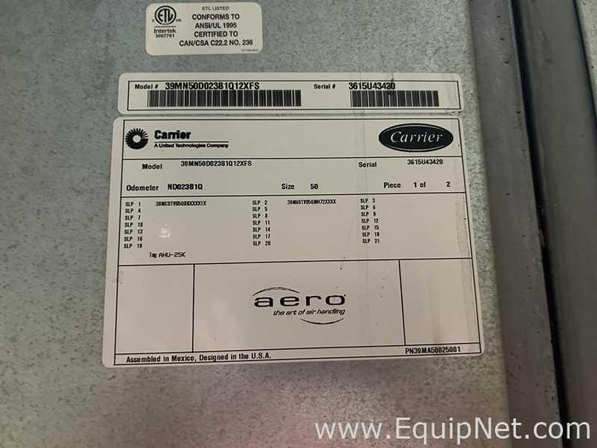 Used Carrier 39MN50D023B1Q12XFS Air Handler System