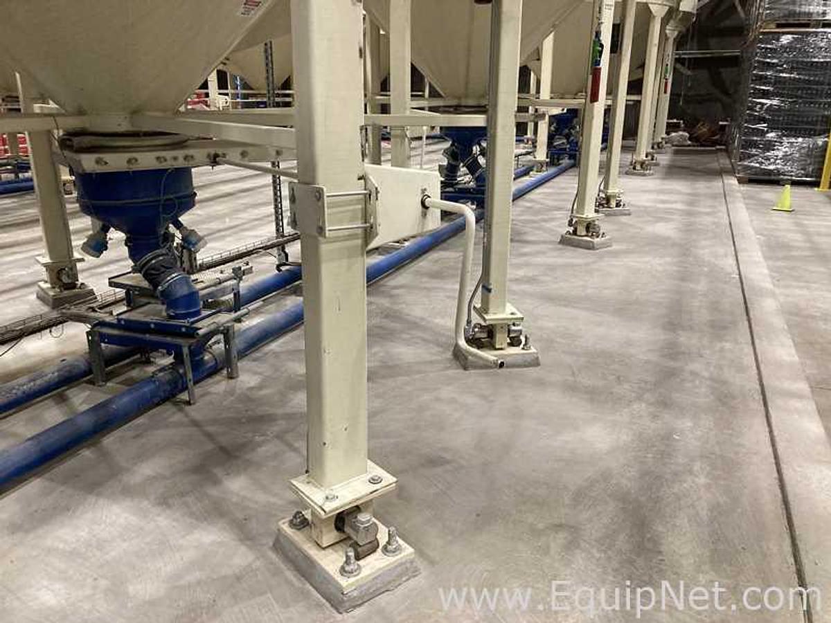 Used Lot Of Two Meridian 3000 Cu. Ft. Grain Silos On Weigh Cells