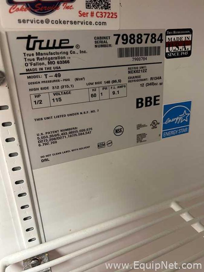 Used True T-49 Two Section Reach In Refrigerator