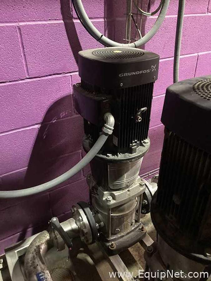 Used Grundfos CRN45-1A-F-G-E-H00E 10 HP Sanitary Stainless Centrifugal Pump