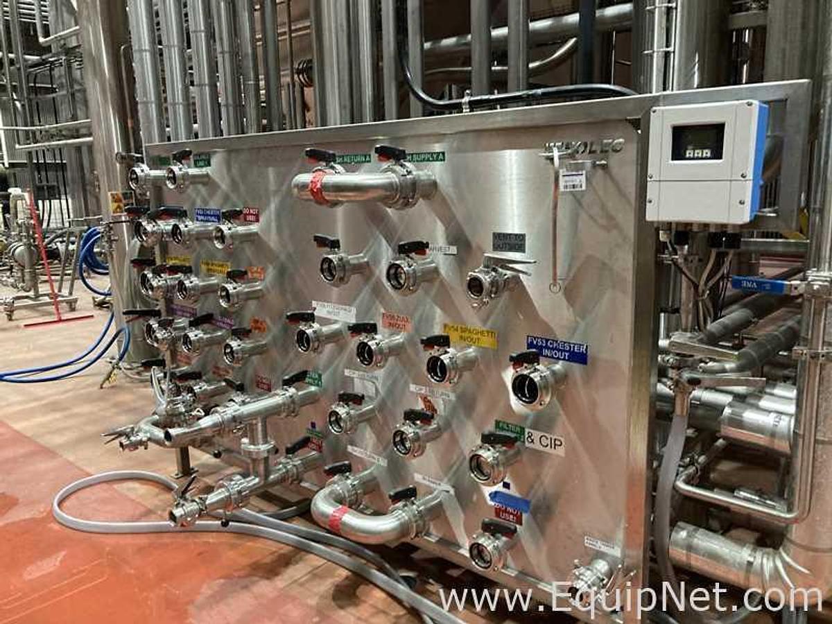 Used One Lot Of Three Rolec 8 Foot Stainless Steel Vessel Manifold Panels