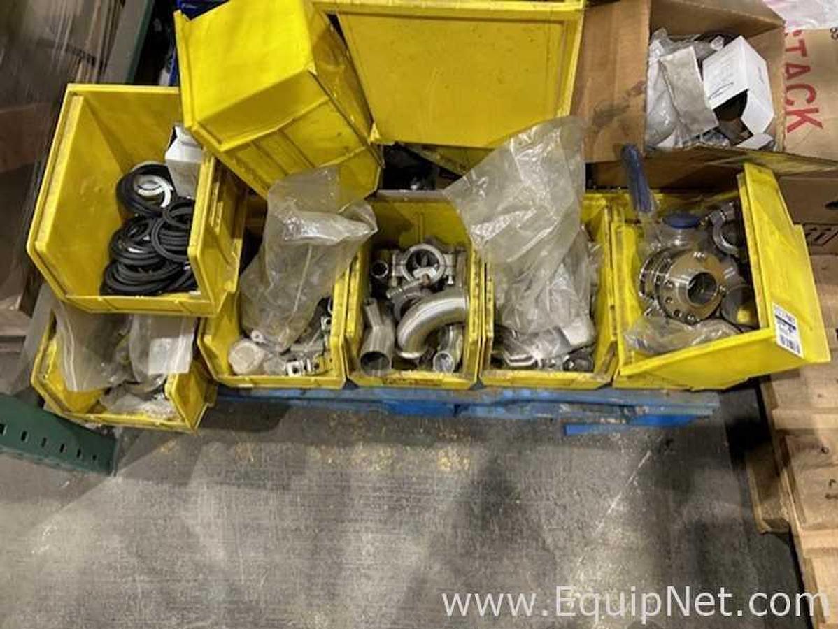 Used Pallet of MRO Parts in Plastic Bins