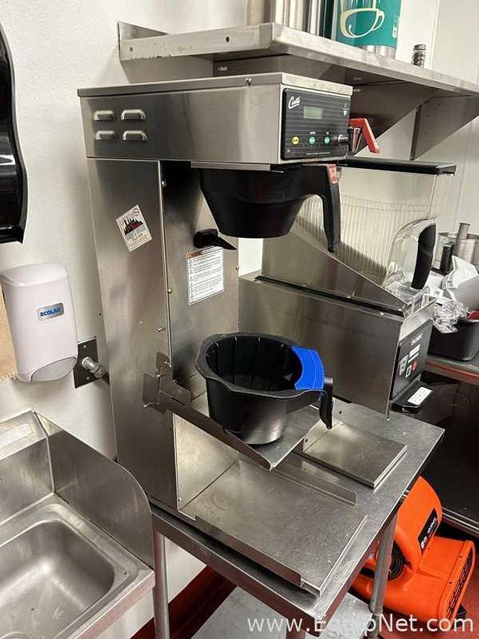 Used Wilbur Curtis CBS63000 Combination Coffee and Tea Brewer Adjustable Shelf and 1 Bunn G9wd-RH Grinder