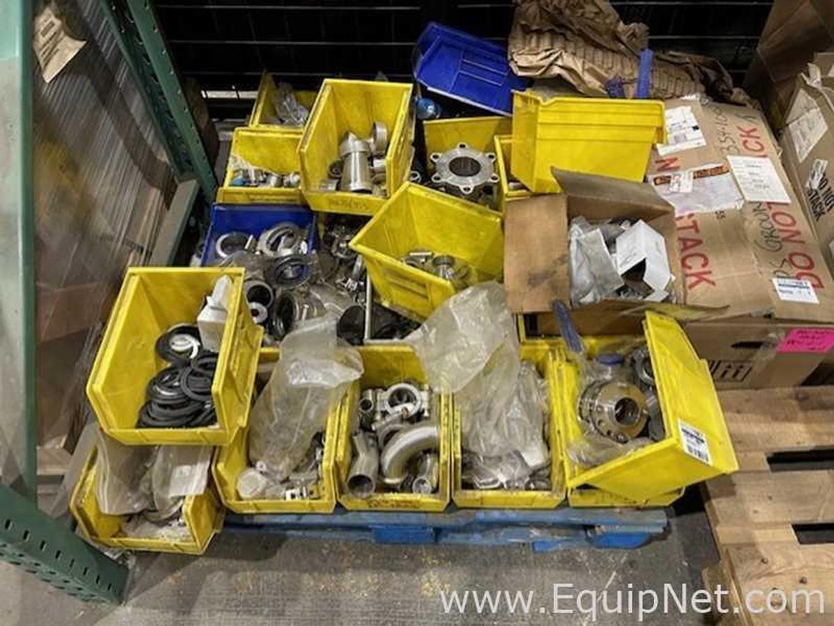 Used Pallet of MRO Parts in Plastic Bins