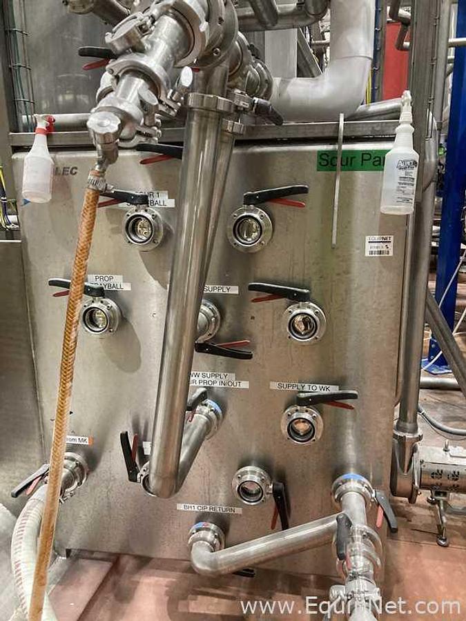 Used Interconnecting Stainless Steel Piping Board With Two Centrifugal Pumps