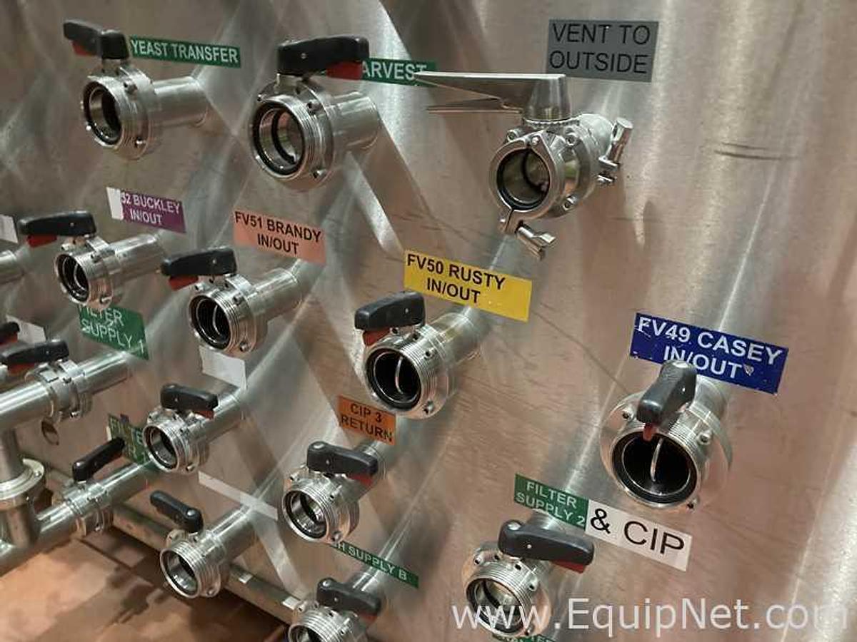 Used One Lot Of Three Rolec 8 Foot Stainless Steel Vessel Manifold Panels