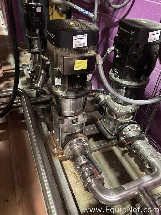 Used Grundfos CRN45-1A-F-G-E-H00E 10 HP Sanitary Stainless Centrifugal Pump