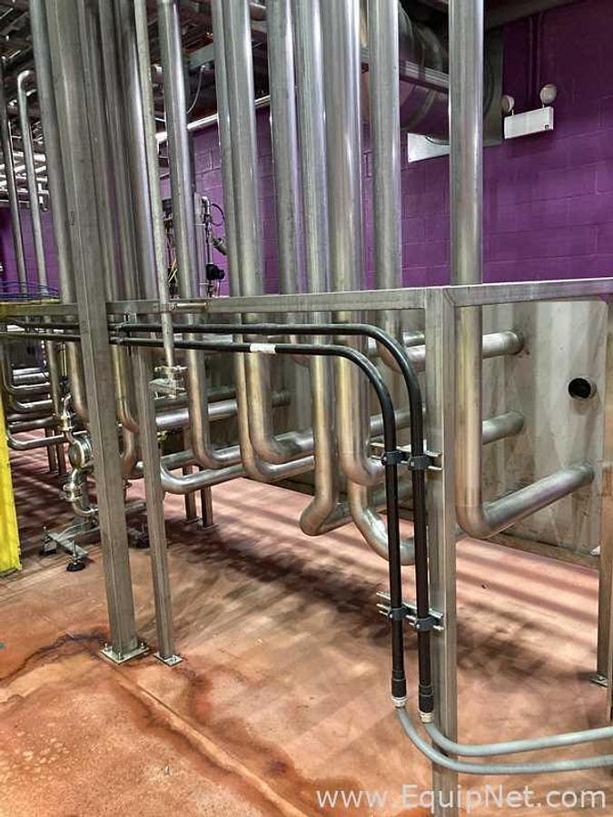 Used One Lot Of Three 8 Foot Stainless Steel Vessel Manifold Panels