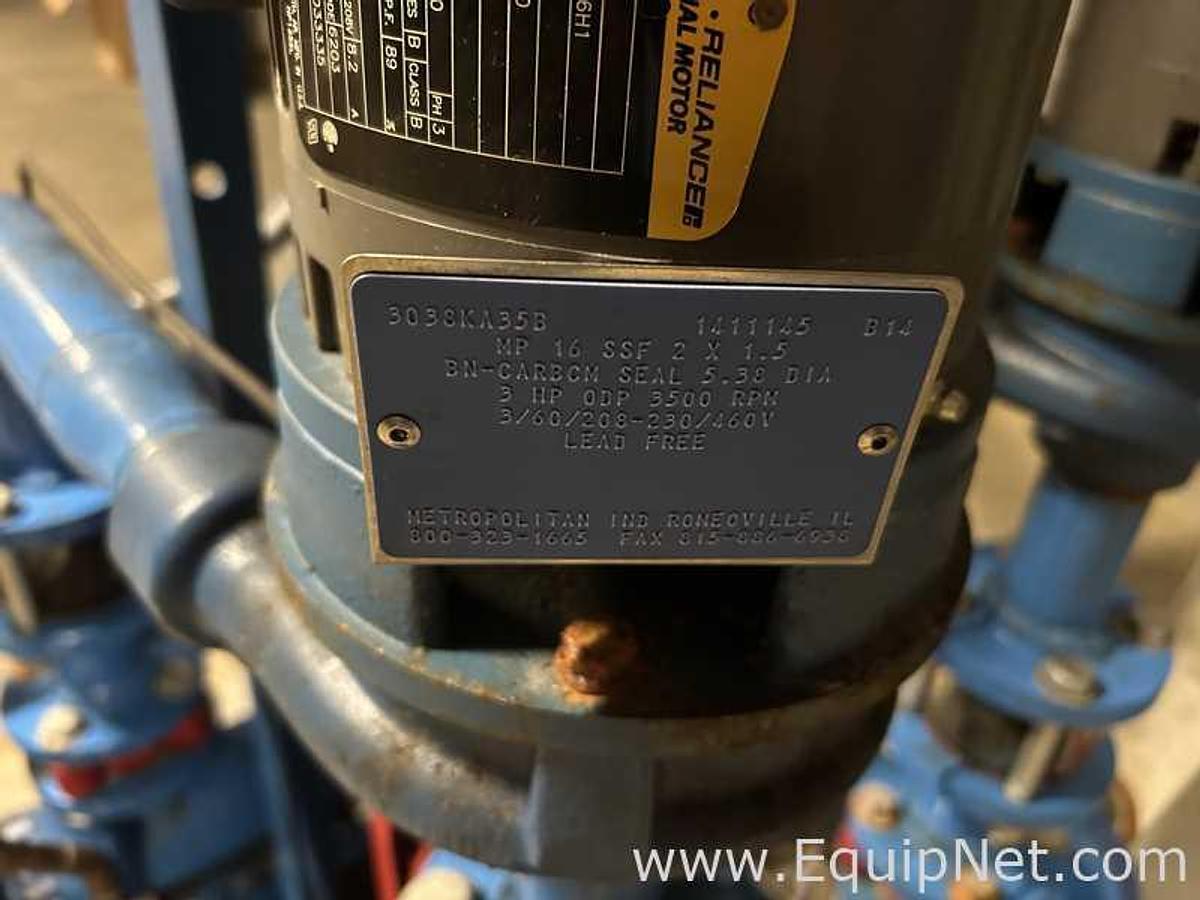 Used Metropolitan Industries Carbon Filtration Water Purification System