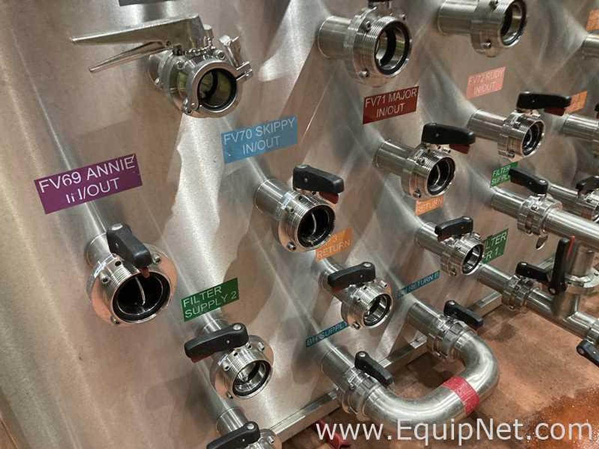 Used One Lot Of Three Rolec 8 Foot Stainless Steel Vessel Manifold Panels