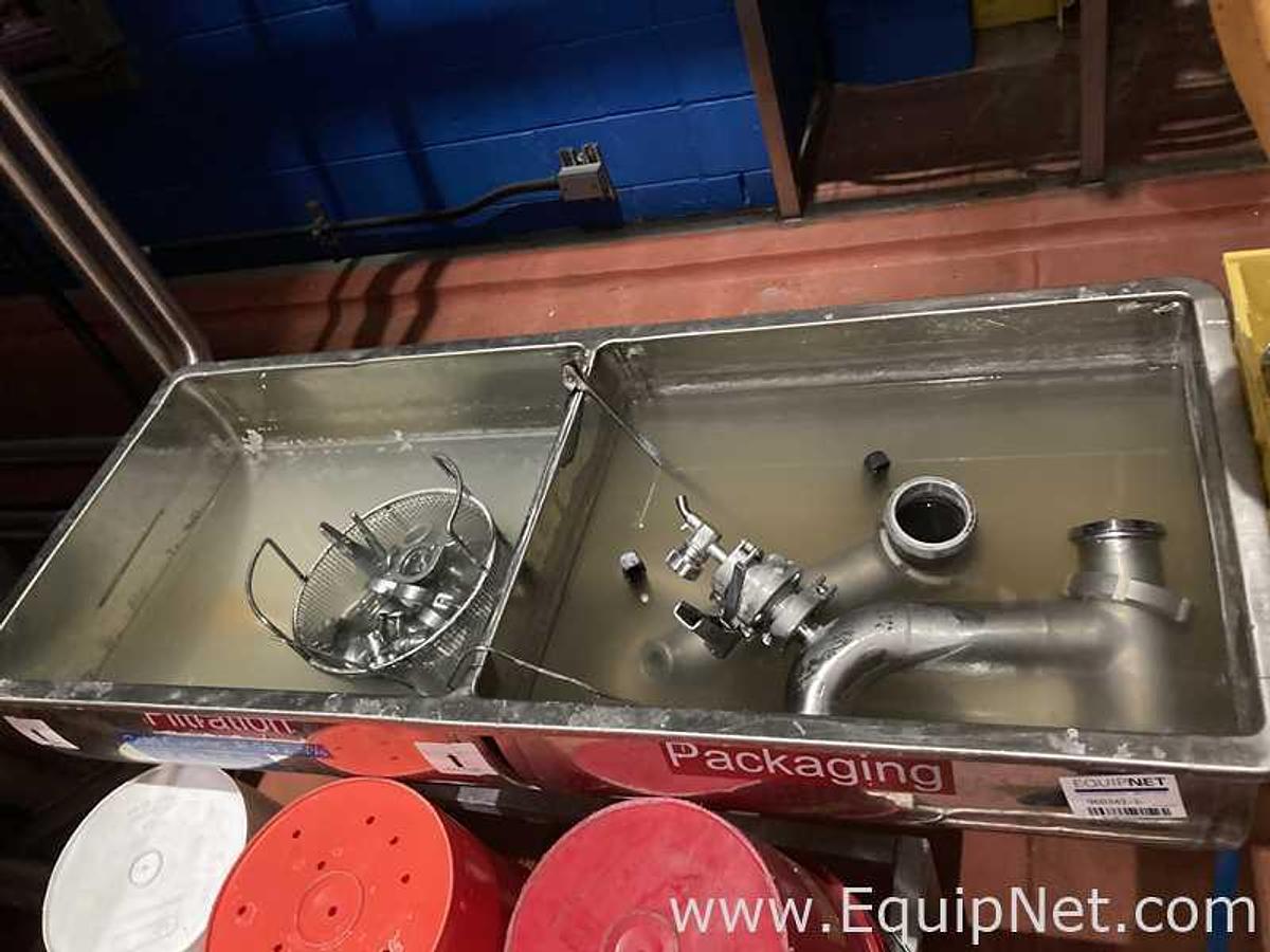 Used Two Compartment Stainless Steel Wash Station