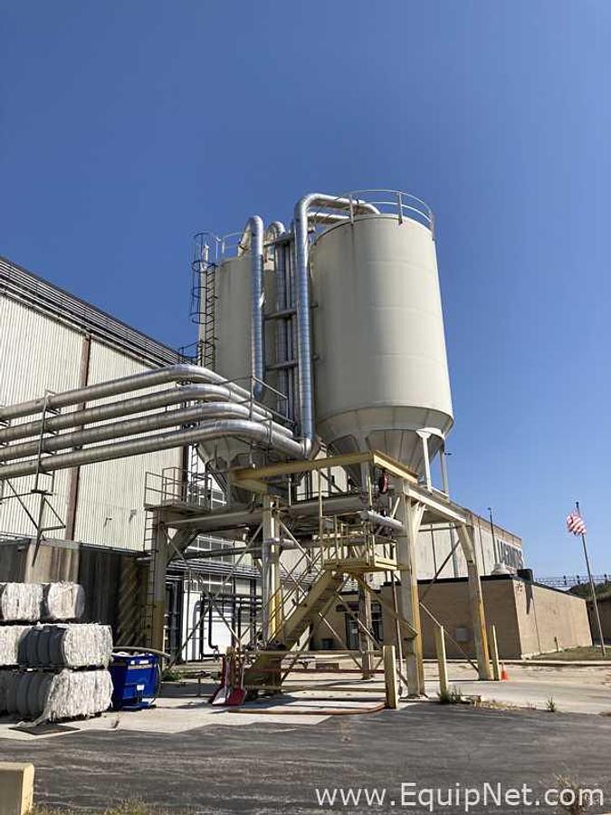 Used Lot of Two Meridian 3000 Cu. Ft. Spent Grain Silos