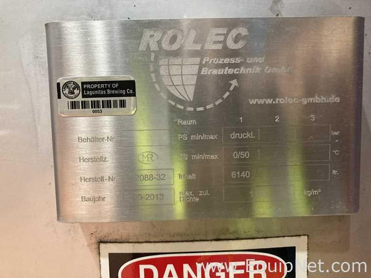 Used 6140 Liter Rolec Stainless Steel Tank Previously A Soft Water Tank