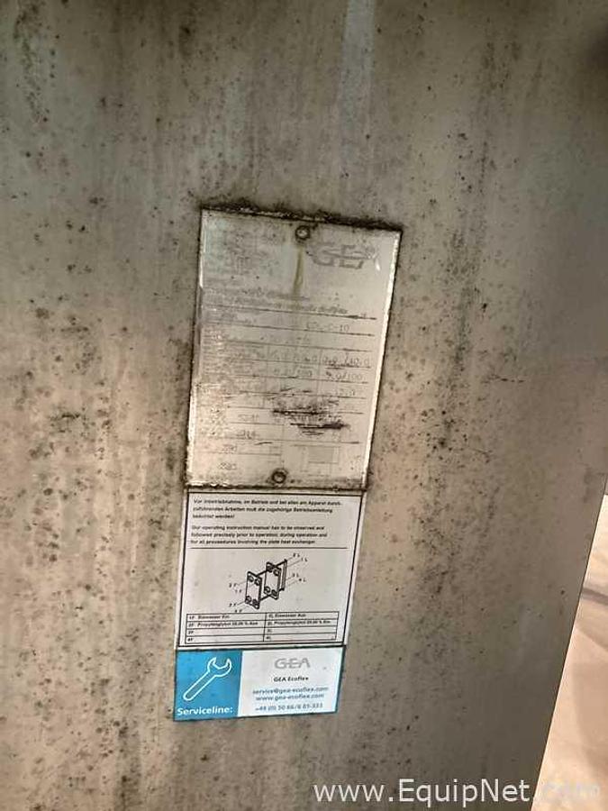 Used GEA Ecoflex UT20 CDL C10 Stainless Steel Plate Heat Exchanger