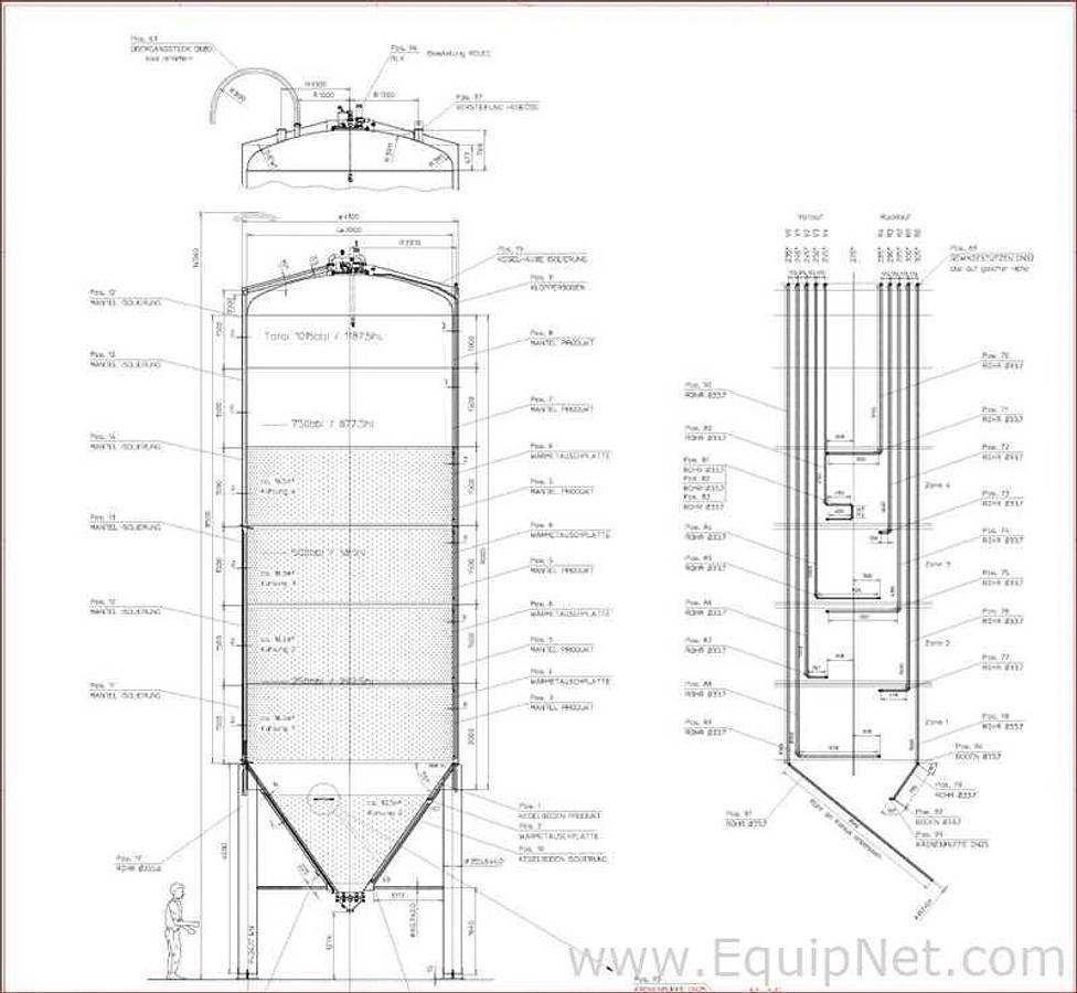 Used 118745 Liter Rolec Fermentation And Storage Vessel - 1015 bbl and 1187.5 hl