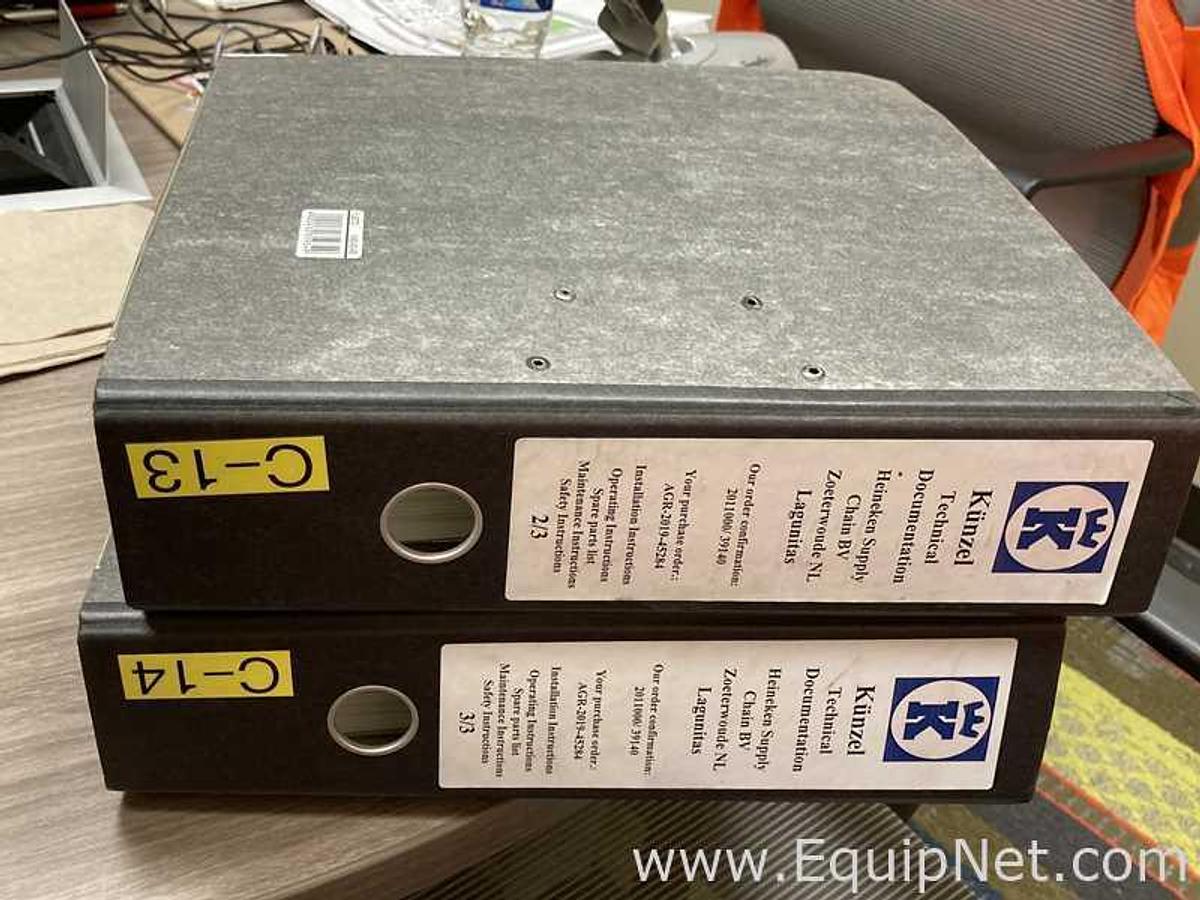 Used Brewery Grain Milling System Including Kunzel Type 6 Roller Mill