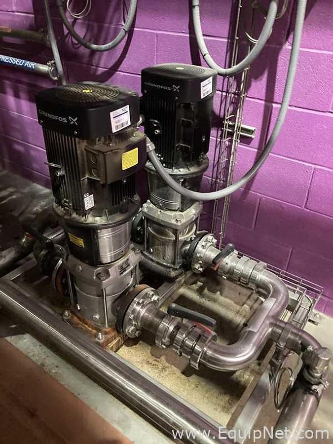 Used Grundfos CRN45-1A-F-G-E-H00E 10 HP Sanitary Stainless Centrifugal Pump