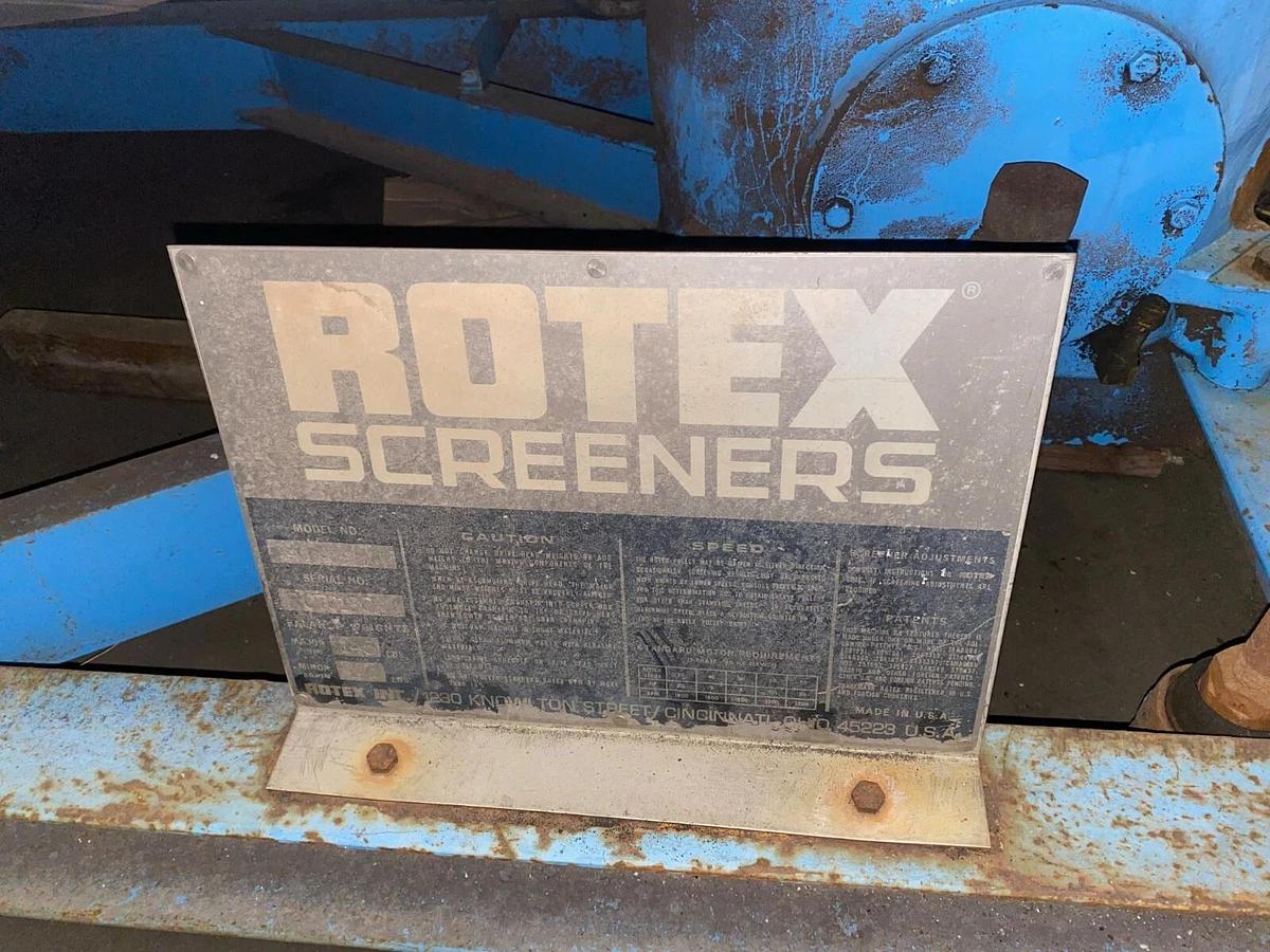 Used Industrial Rotex Screener