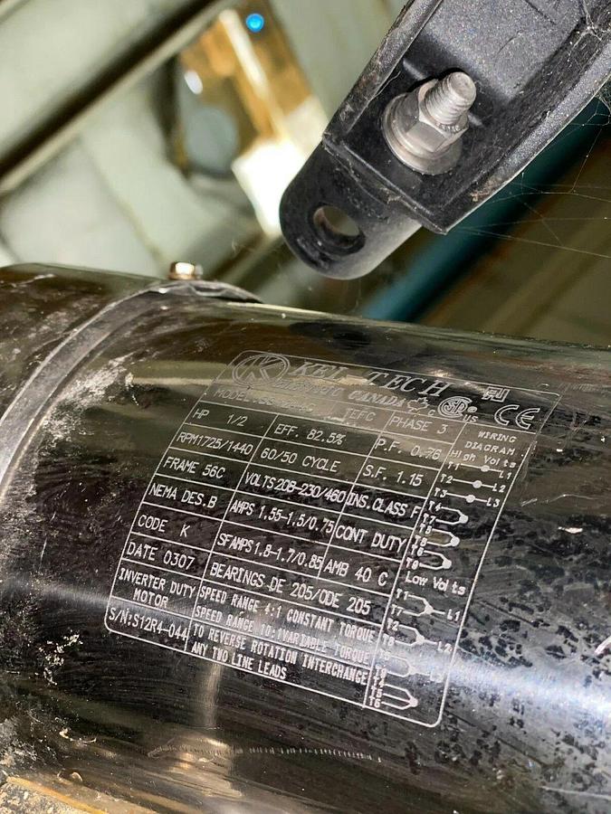 Used Inclined Power Conveyor with Intralox Belt-82" Length