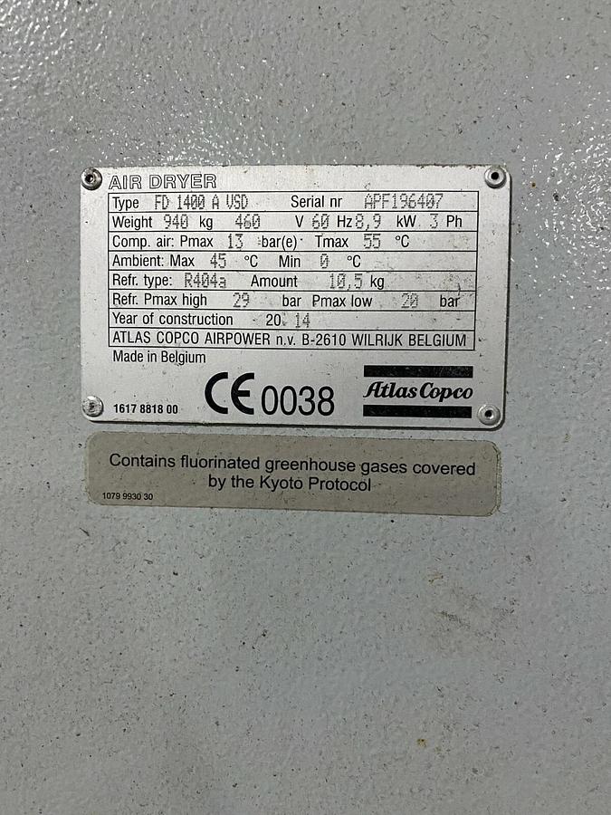 Used ATLAS COPCO-Refrigerated Air Dryer