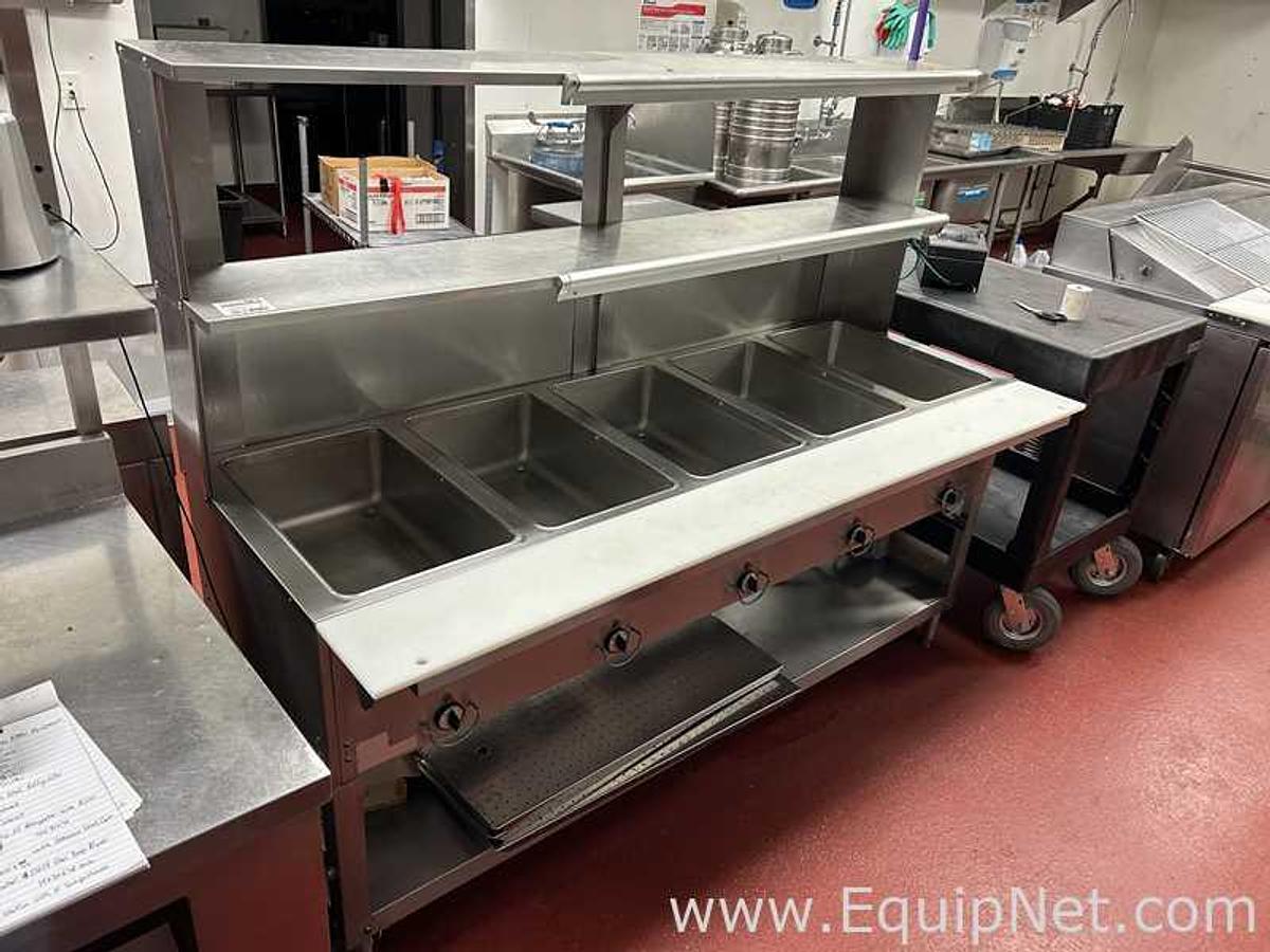 Used San Jamar Warming Station in Stainless Steel with 5 Compartments