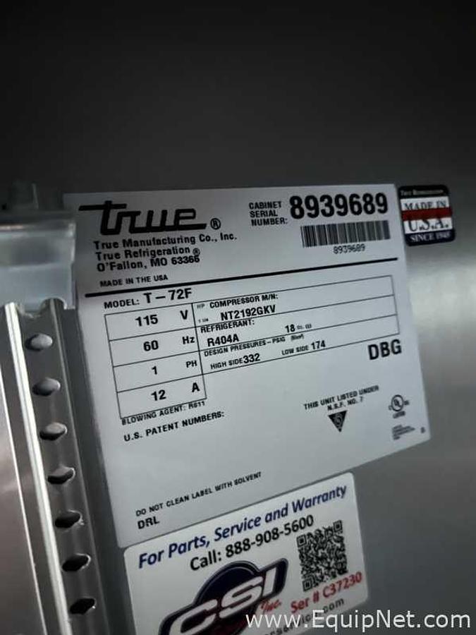 Used True T-72F Reach In Freezer
